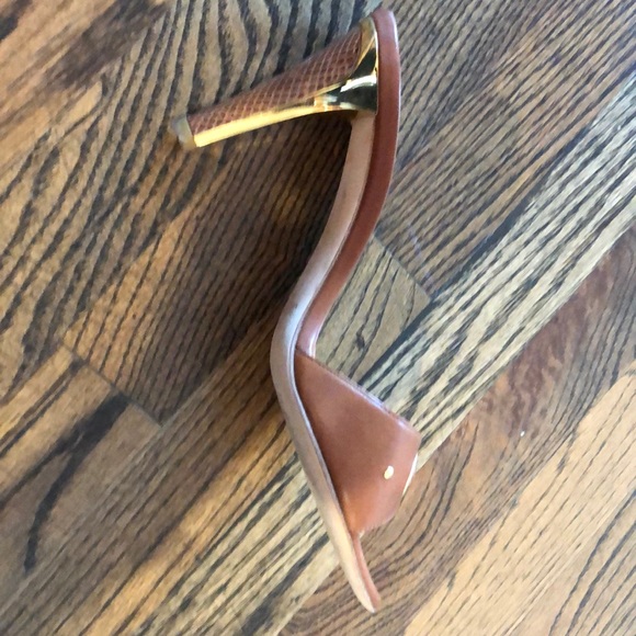 Jimmy Choo tan nappa watersnake slide - Picture 7 of 10